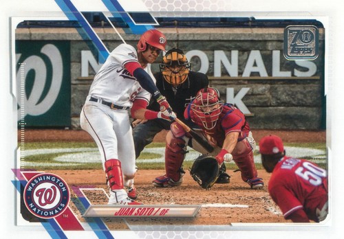 Juan Soto 2021 Topps Series 1 70th Anniversary Card #330
