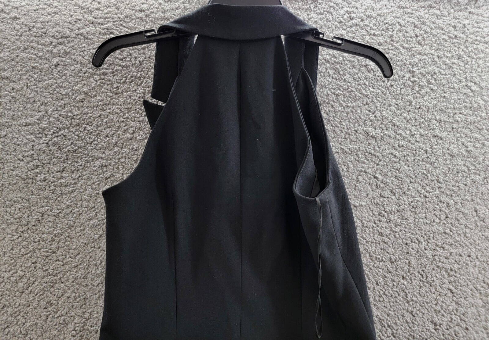 French Connection Whisper Halter Blazer Dress Women's 4 Black Notched Collar - Picture 11 of 16