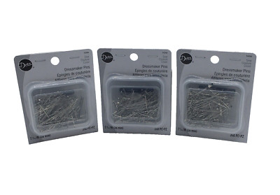 Dritz Size 17 Dressmaker Straight Pins 1 1/16  3 Packs Of 350 Sewing Quilting