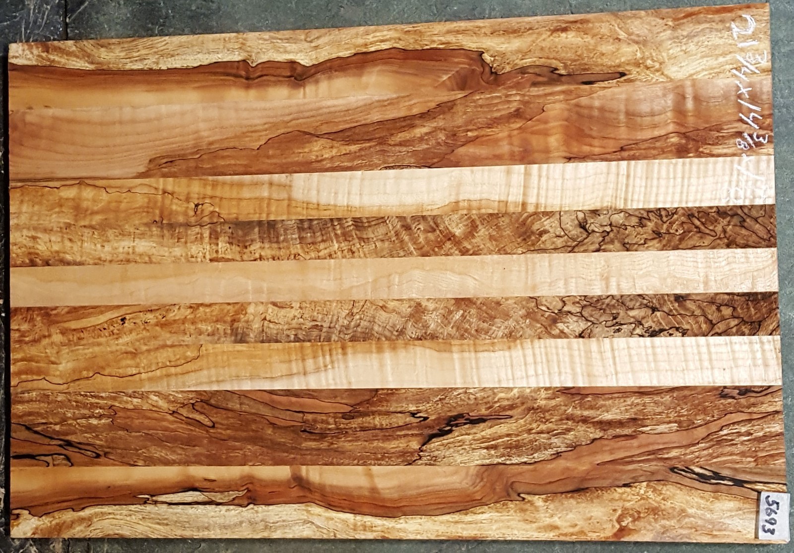 Bass Guitar Body Blank 5693  Exhibition Grade 5A Spalted Curly Maple Wild Woods