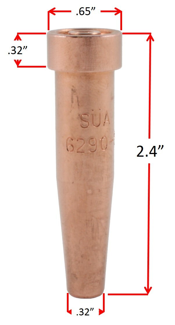 SÜA Oxy/Acetylene Cutting Tips Replacement for 6290 Select Qtty and