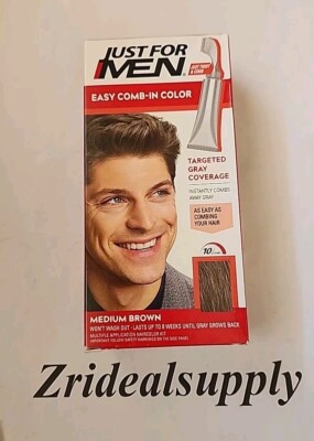 Just For Men Easy Comb In Color Hair Coloring with Comb Medium Brown, A-35