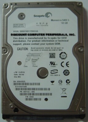 New ST9160310AS Seagate 160GB SATA-II 2.5'' 9.5MM Hard Drive USA Seller