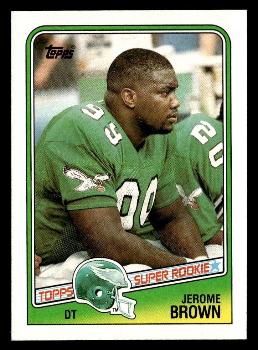 Jerome Brown 1988 Topps Rookie Card #247 Philadelphia Eagles. rookie card picture