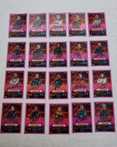 F1 SET 20 SIGNATURE STYLE Topps 2023 Turbo Attax PINK