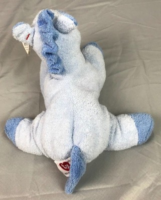 Ty Pluffies 2007 Love to Baby Horsey Blue Horse Pony Plush Tylux stuffed animal