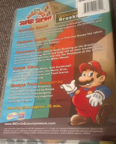 Super Mario Bros DVD Showdown in Brooklyn King Koopa Katastrophe Mario's Movie