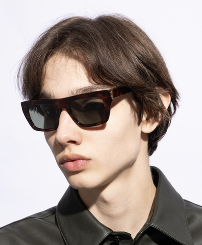 Pre-owned Saint Laurent Yves  Sl-m131-f-003 Havana Sunglasses In Green