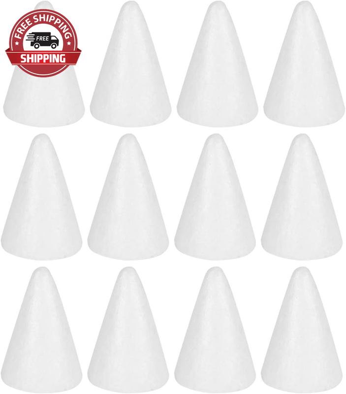 White Christmas Tree | 12pcs Foam Cones Styrofoam Cone Shaped Crafts