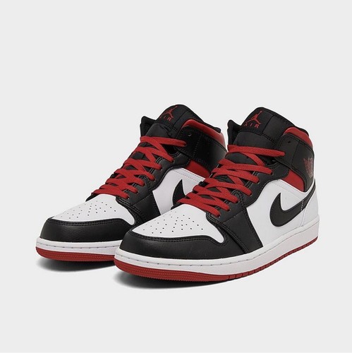 Air Jordan 1 Mid Gym Red Black Toe Men's Shoes sz 10 New with Box