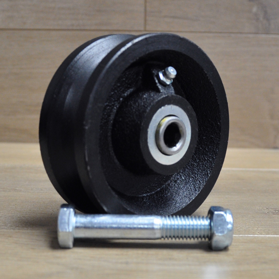 4" inch V Groove Caster Cast Iron Wheel For Rolling / Sliding Gates