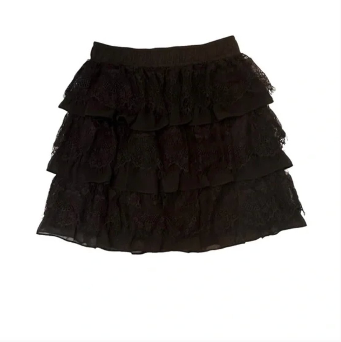 andwang Frill lace docking skirt ブラック IMG_4794.jpg?v=1729871483