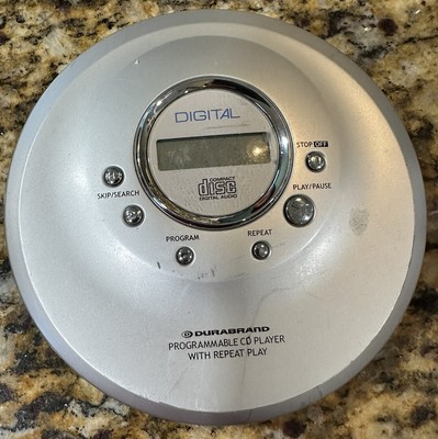 Durabrand Programmable Cd Player Portable Digital Bass Boost Silver FOR PARTS