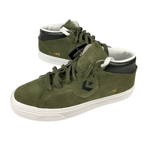 

Мужские зеленые замшевые туфли Converse Louie Lopez Pro Mid, размер 12 171981C, Зеленый, Converse Louie Lopez Pro Mid