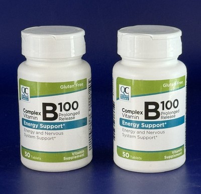 Lot 2 Quality Choice Complex B100 Vitamin Energy Nervous System Support 50 Tabs