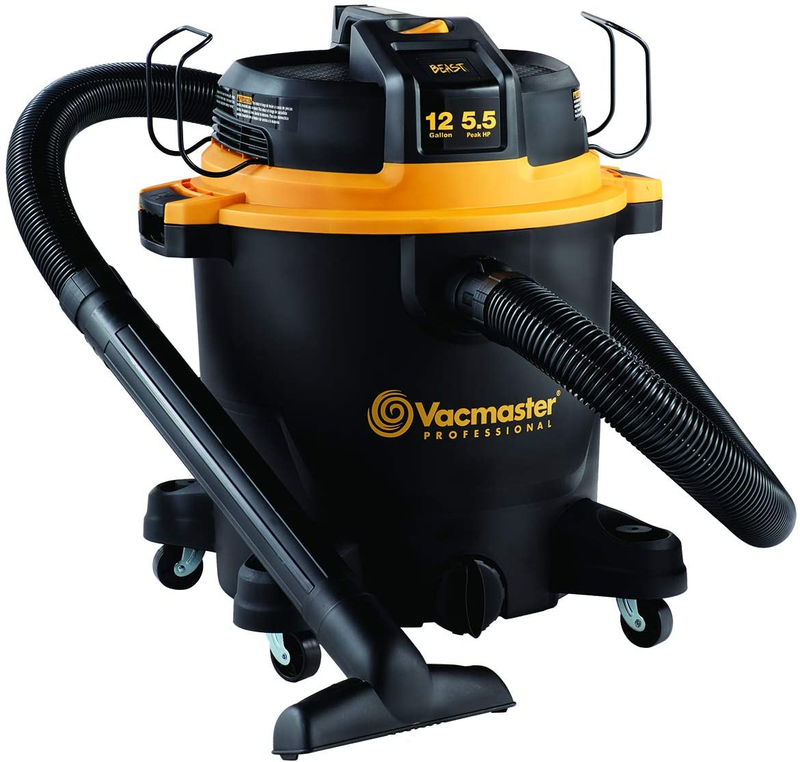 Vacmaster Pro Wet/Dry Vac - 12 Gal, 5.5 HP, Beast Series, Black