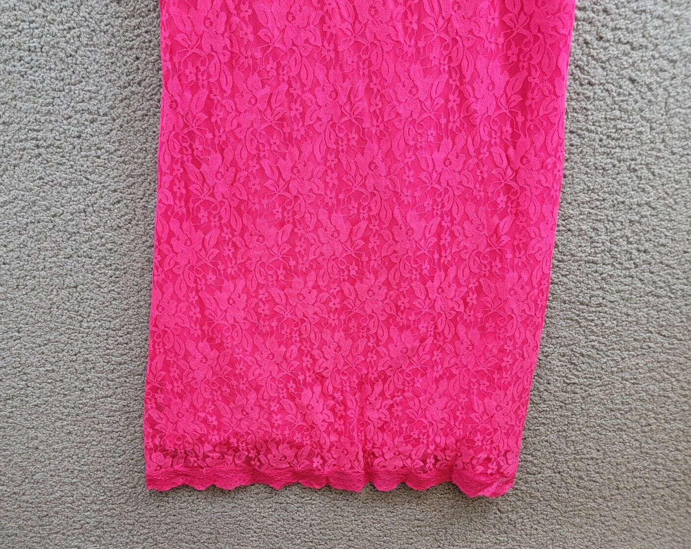 AQUA Lace Corset Slip Dress Women's XL Pink Sweetheart Neck Side Zip Closure - Picture 4 of 14