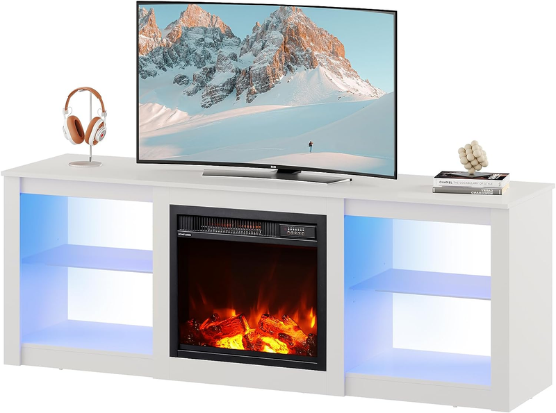 For Tvs Up To 65 Inch, Electric Fireplace Tv Console With Led