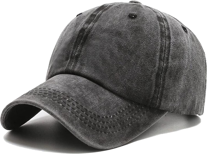 Vintage Washed Distressed Cotton Dad Hat Baseball Cap Adjustable Trucker Unisex