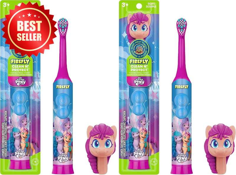 (Pack of 2) My Little Pony Power Toothbrush 3D Cover Soft Bristles Ages 3+ US