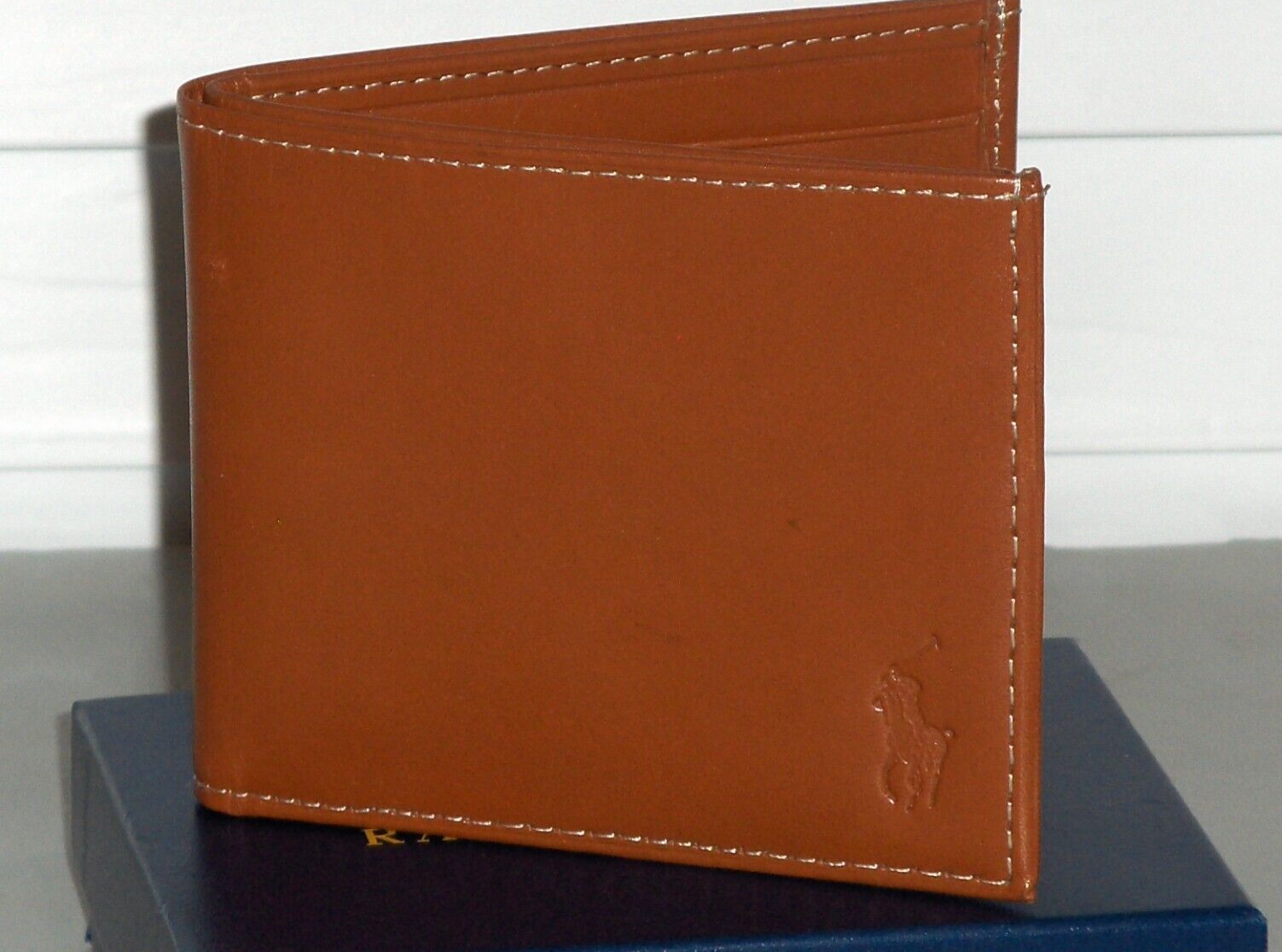 POLO RALPH LAUREN Men's Burnished Leather Bifold Wallet, Billfold, BROWN, NIB | eBay POLO RALPH LAUREN Men's Burnished Leather Bifold Wallet, Billfold, BROWN, NIB | eBay