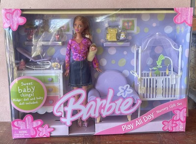 NEW Barbie Play All Day Nursery Giftset Midge And Baby 2005