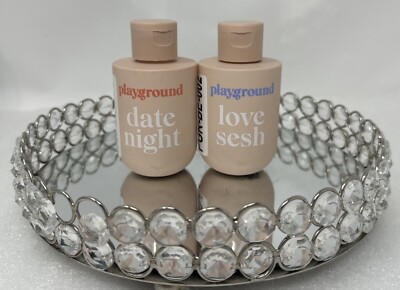 Playground Love Sesh & Date Night Set of 2 Water Based Personal Lubricant 3.7 Oz