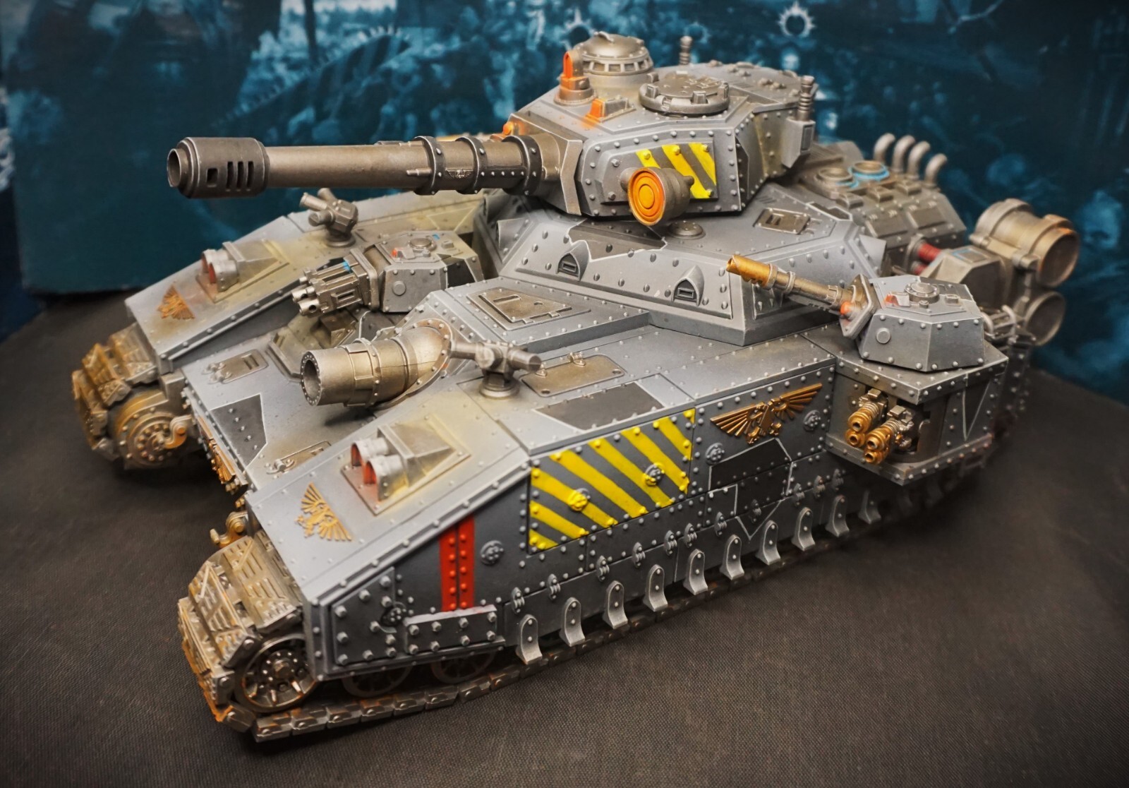 Warhammer 40,000 Baneblade プラモデル Cadian Shock Troops Baneblade painted Warhammer 40k Astra