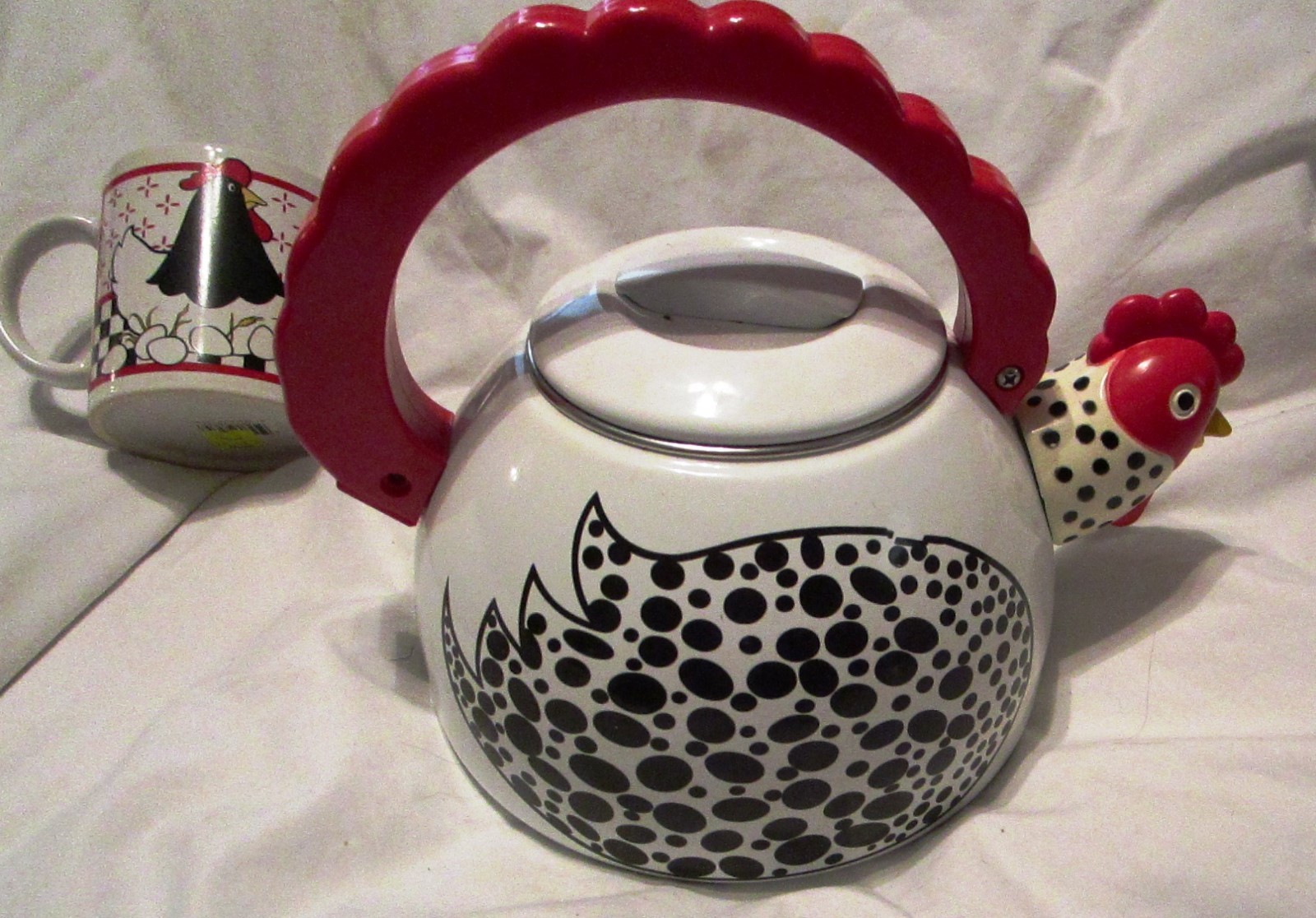 Good Morning! National Housewares Chicken Teapot (Watkins) & Bonus Mug
