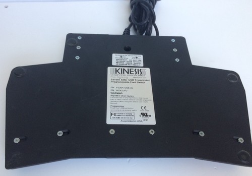Kinesis Savant Elite USB Programmable Triple Foot Pedal Angled