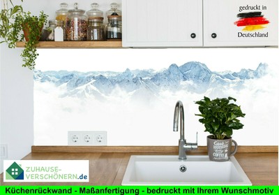 Küchenrückwand  *ALPENGIPFEL* Kochnische  Fliesendecor Wandverkleidung