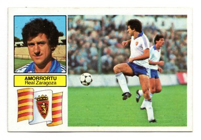 AMORRORTU - REAL ZARAGOZA C. F. 1982-83 CROMO ESTE PANINI LIGA 82/83