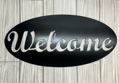 Welcome Sign Metal Plasma Cut Wall Art Home Decor