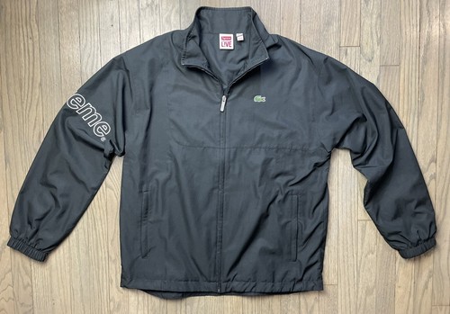 Supreme Lacoste Track Jacket Black Men's Size Medium SS17 Supreme Lacoste Track Jacket Black Men's Size Medium SS17