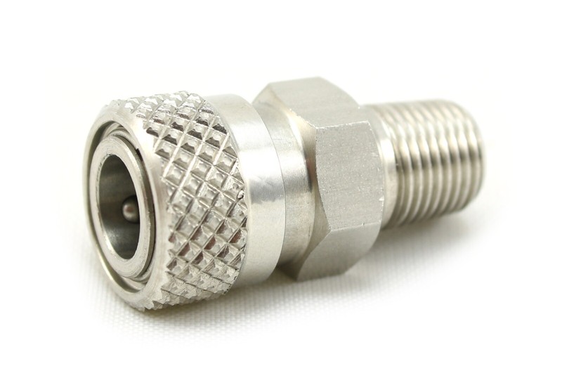 PAINTBALL HOSE FILL QUICK DISCONNECT MALE 1/8 NPT STAINLESS ST...