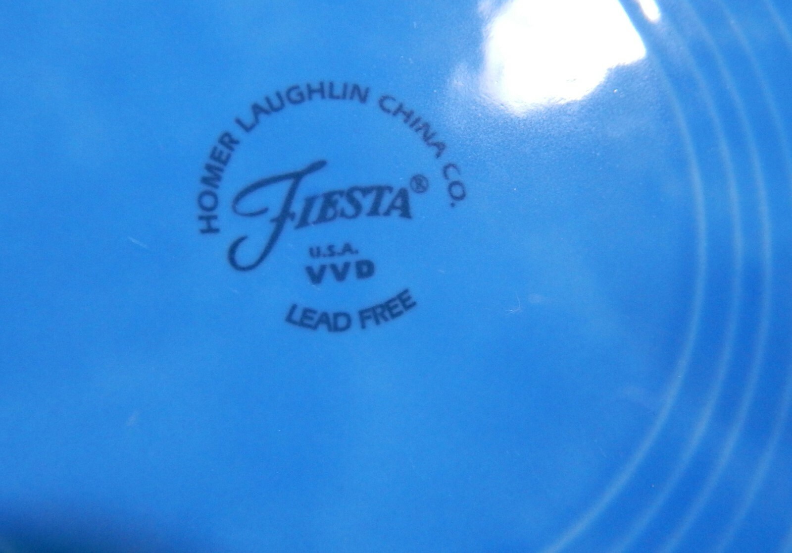 2 Homer Laughlin  Fiesta  Blue   Dinner Plates  10 1/2