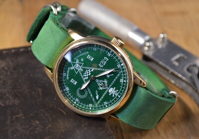 Pobeda Mason Mens Wrist Watch Soviet Vintage watch USSR Rare Gift For mens