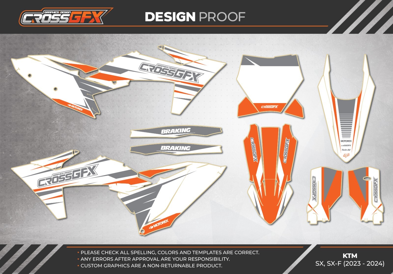2023 2024 Graphics Kit for KTM SX SXF SX-F Decals 23 24
