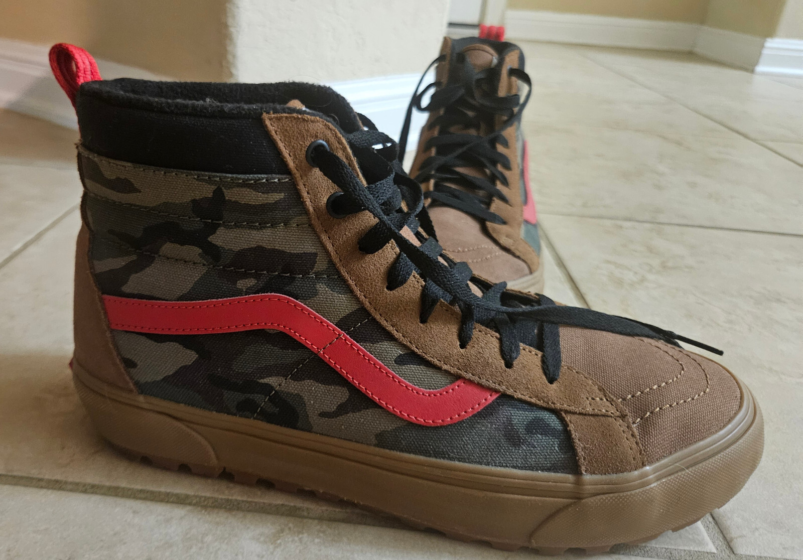 Mens Vans SK8 high 11.5 Custom Camo | eBay