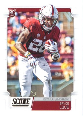 Two card lot 2019 Score Football Bryce Love Rookie Washington Redskins