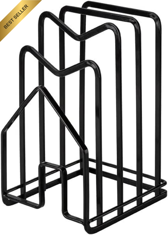 Pot Lid Organizer Cutting Board Holder inside Cabinet Pots and Pan Organizer und