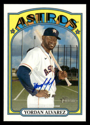 スポーツ選手 Yordan Alvarez RC Auto Yordan Alvarez 2021 Topps Heritage Real One Auto High Number
