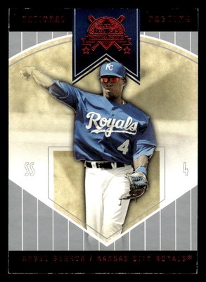 2004 Fleer National Pastime #24 Angel Berroa Red Foil #d /150! Royals