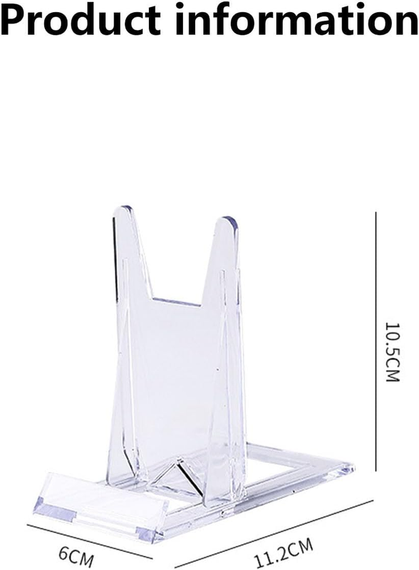 6 Pack Acrylic Book Stand for Display Adjustable Clear Book Display Holder Easel