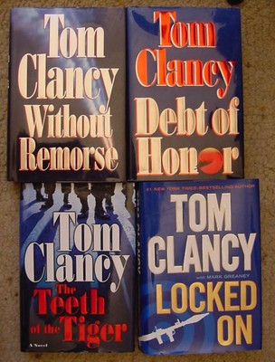 8 Tom Clancy Hardcover Books With Dust Jackets (6 1st Editions)