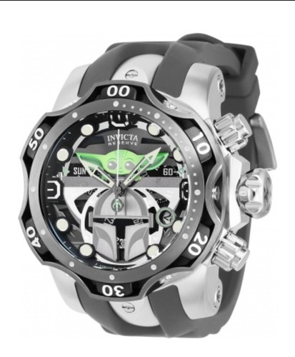 Pre-owned Invicta - Star Wars 228 Grogu Mandalorian - Venom 1000m Baby Yoda Mens Watch