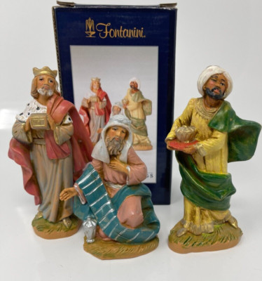 Fontanini Three Kings Wisemen Figures Statues 3.5'' Nativity 3.5 inch NEW