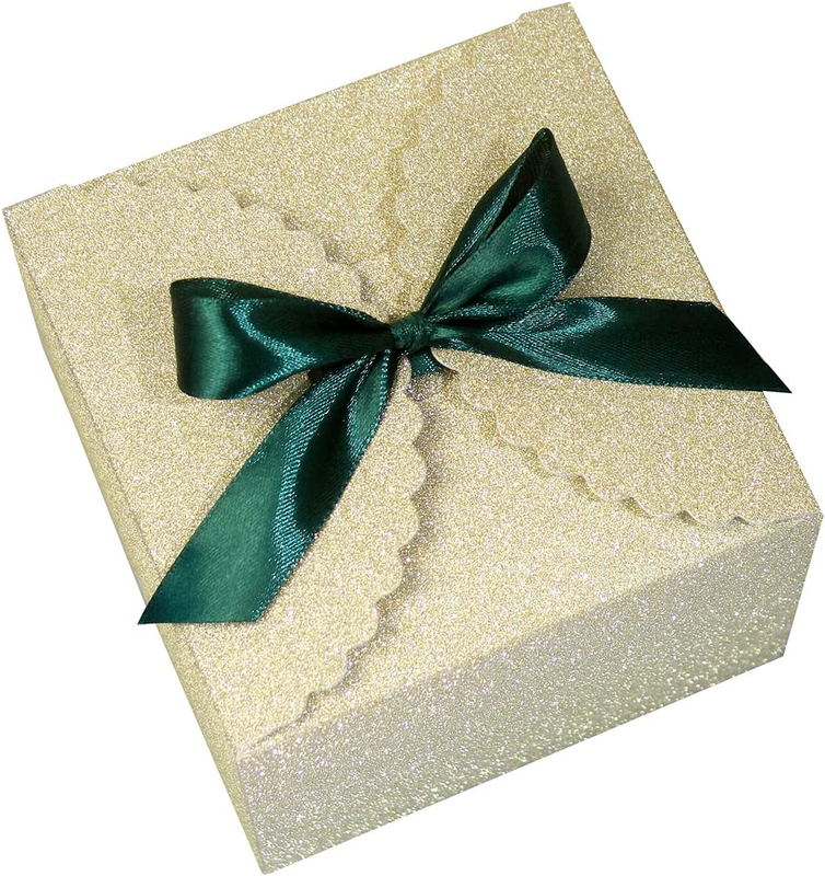 Es For Presents, Gold Glitter Christmas Gift Boxes Bulk For Women,