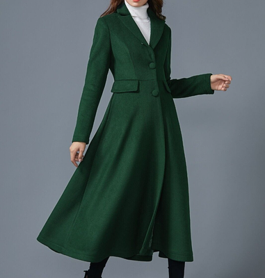Dark green wool clearance jacket