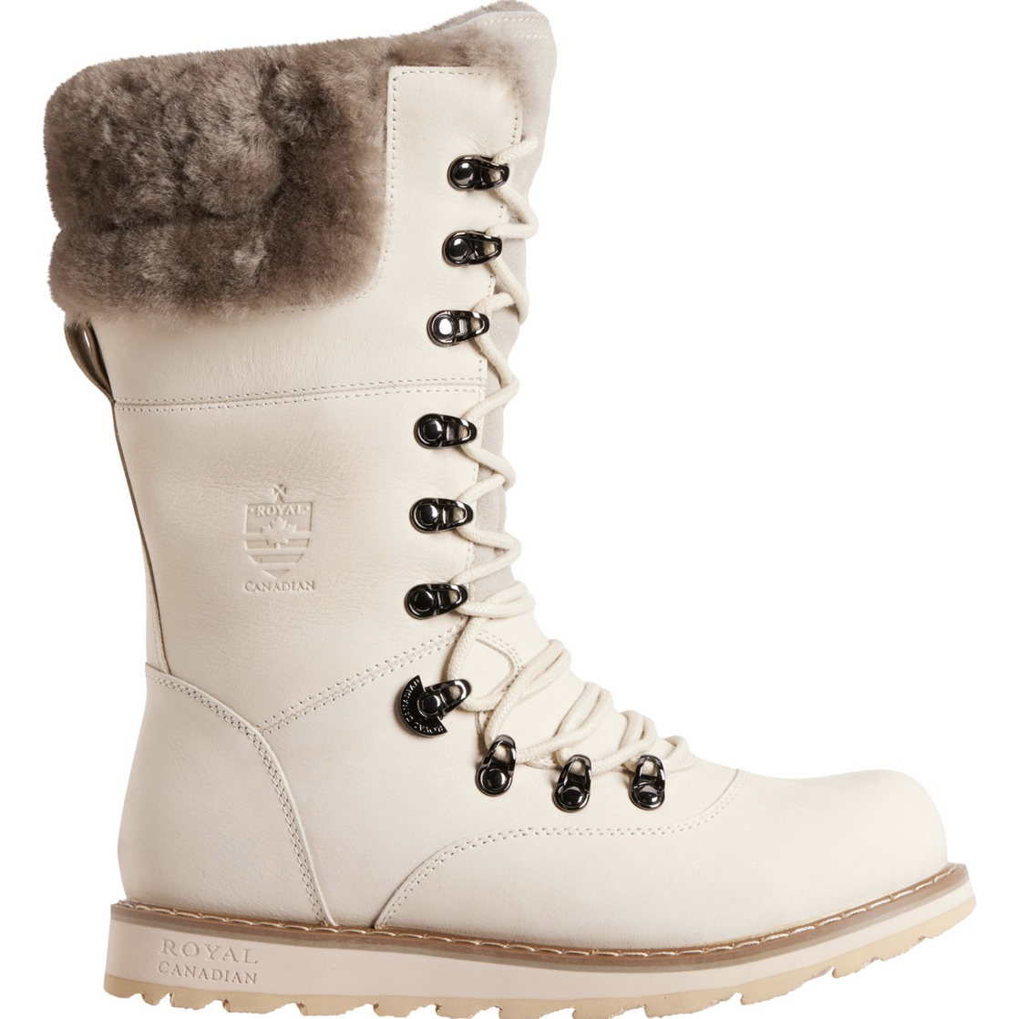 Pre-owned Royal Canadian Women's Castlegar Winter Boots - Waterproof, Insulated In White